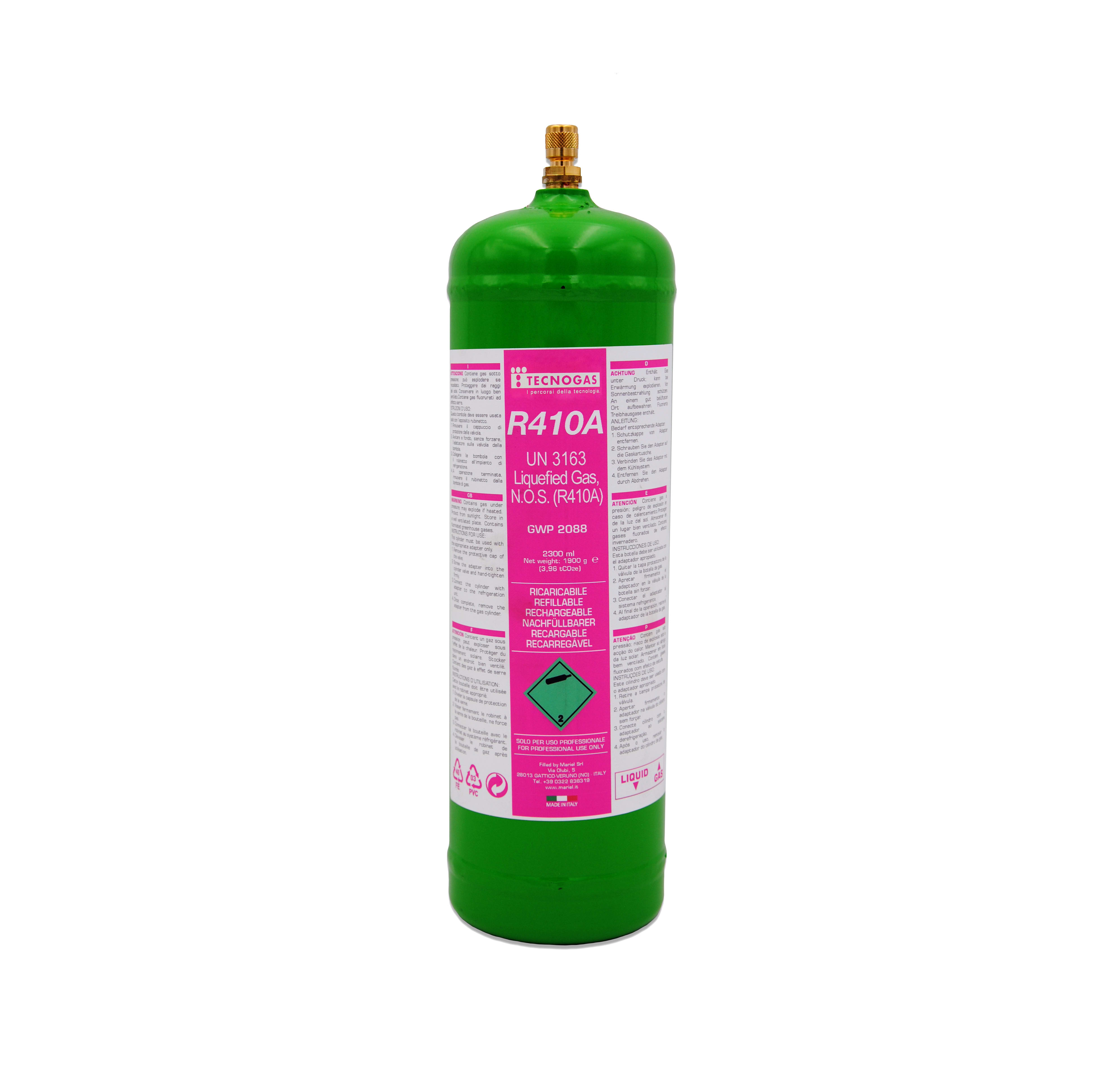 TECNOGAS SRL - TGS00000011257 BOMBOLA FE DI GAS REFRIGERANTE R410A DA