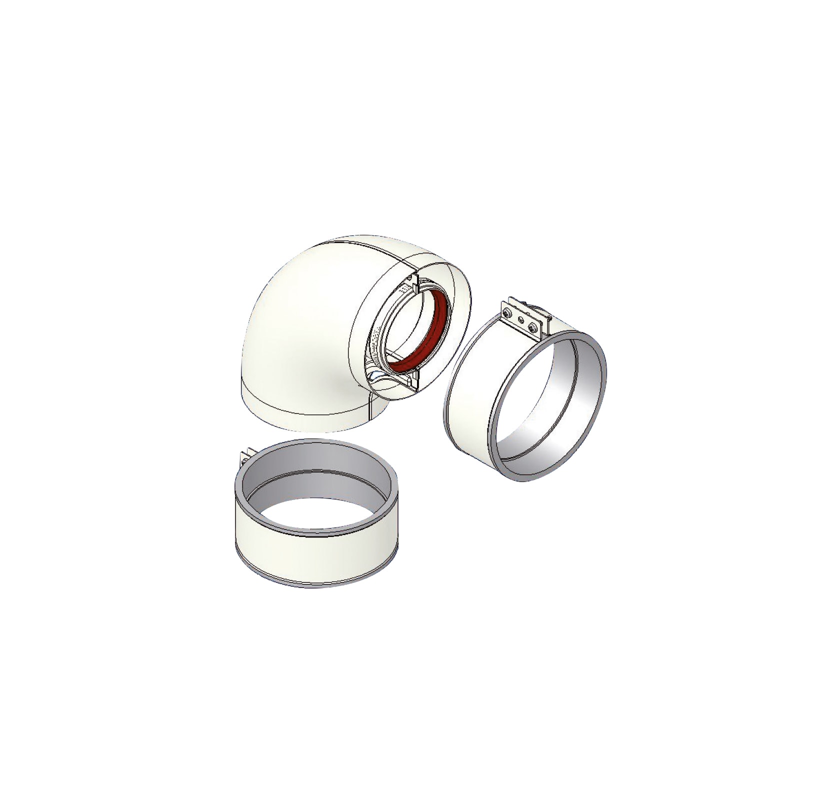 TECNOGAS SRL - TGS00000051101 CURVA COASSIALE 90° C/MANICOTTI E FASCET