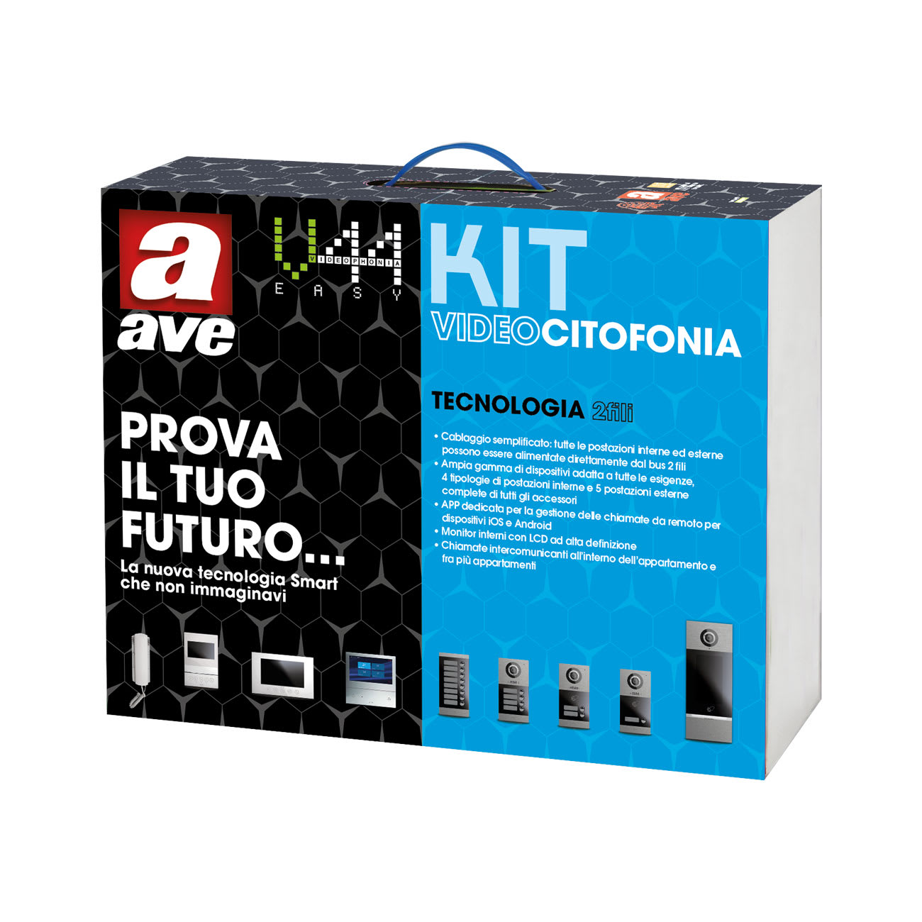 AVE - AVEK806-2FPIT4B1 KIT 2F MONOFAMIL. LCD 4,3 BIANCO