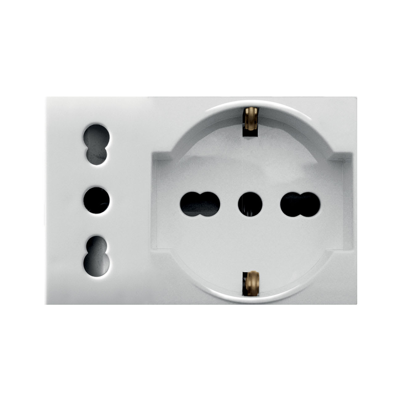 AVE - AVE44609015MB PRESA SCHUKO+BIPASSO10/16A WHITEK3M