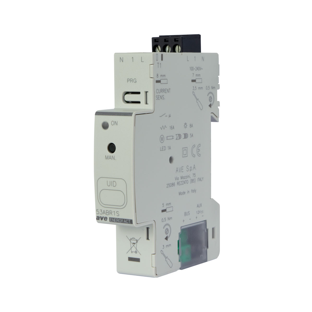 AVE - AVE53ABR1S ATTUATORE RELE AVEBUS 1M DIN