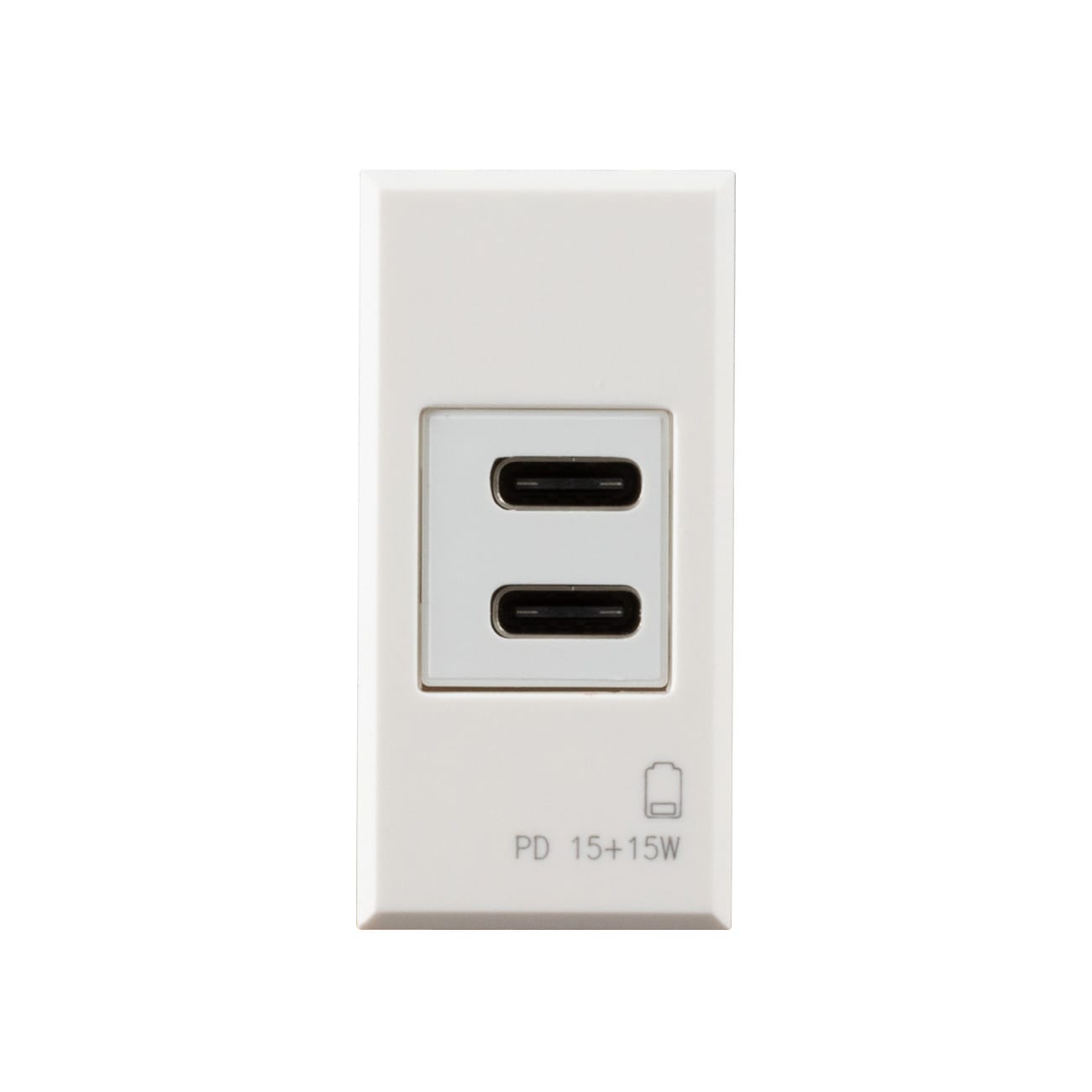 AVE - AVE446082USBCC ALIMENTATORE DOPPIO USB C WHITEK 1M