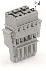 WAGO ITALIA SRL - WAG769-105/021-000 SPINA F 4MMQ 5MM 5P LEVE LATERALI GRIGIO