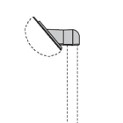 PERFORMANCE IN LIGHT - PRI000802 Mensola per palo ø 60 inc. 40°