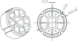 CAME SPA - CMC001YK4112 ADATTATORE PER TUBO ZF 45