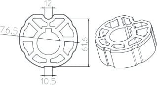 CAME SRL - CMC001YK6114 OGIVA INCLINATA 80 MM
