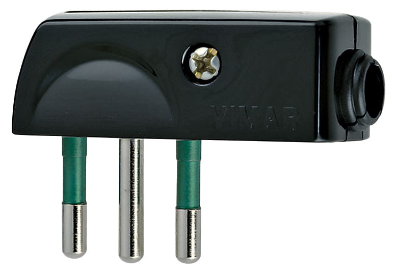 VIMAR SPA - VIW00206 SPINA 2P+T 10A SPA11 90° NERO