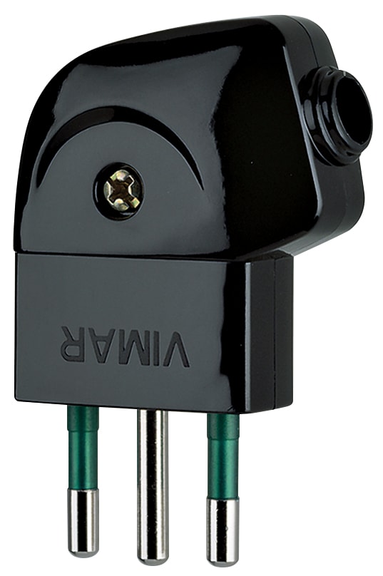 VIMAR SPA - VIW00211 Spina 2P+T 10A S11 90° nero