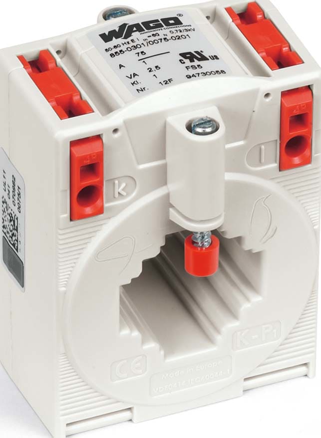 WAGO ITALIA SRL - WAG855-305/600-1001 TRASFORMATORE INNESTO 600A 5A 10VA CL 1