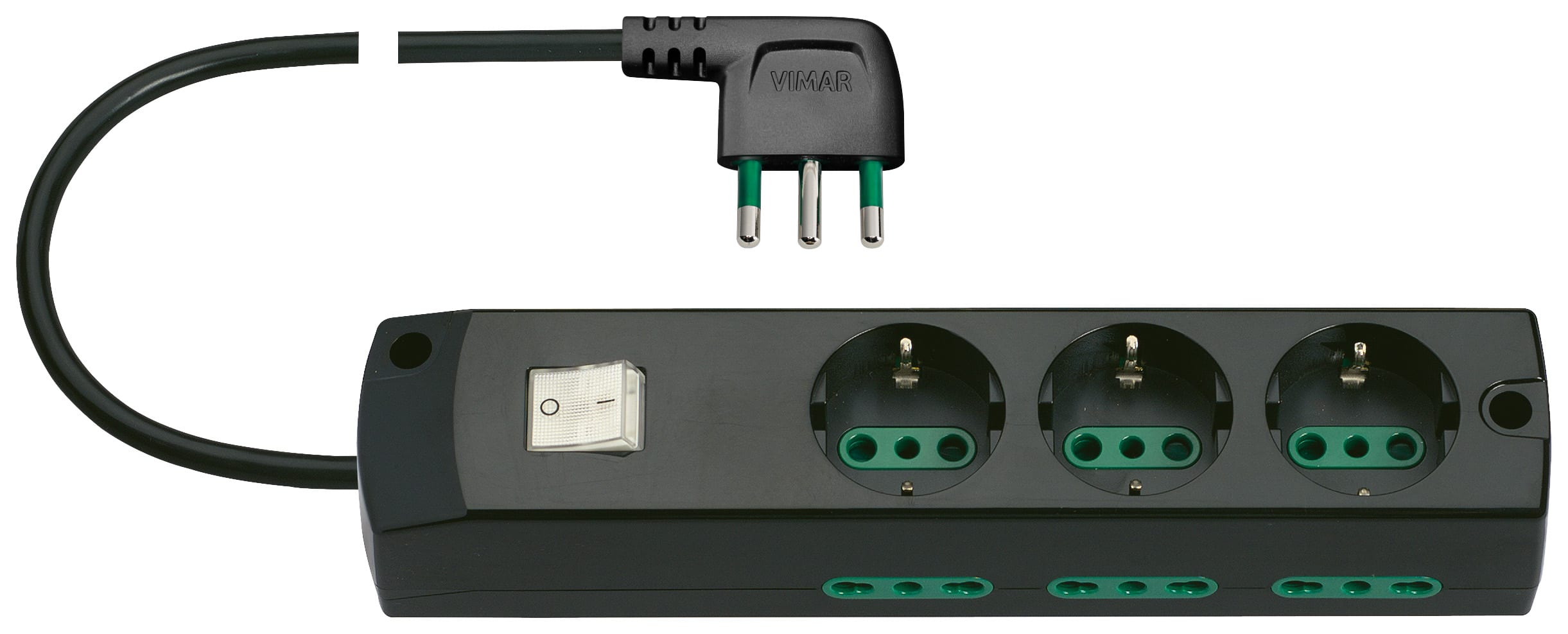 VIMAR SPA - VIW00437.CC PRESA MULT.3P30+6P17/11+INT.+S1790 NERO