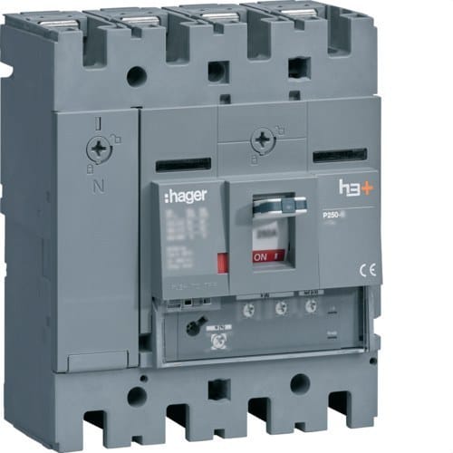 HAGER - HAGHHT251GR INT AUT H3+ P250 LSNI 4P 250A 25KA N REG