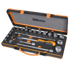 BM SPA - BMM009200937 Assortimento di 17 chiavi a bussola esagonali e 5 accessori in termoformato morbido, in cassetta di lamiera