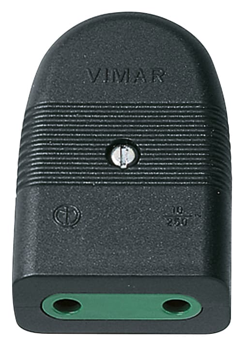 VIMAR SPA - VIW01022 PRESA 2P 10A P10 ASSIALE NERO