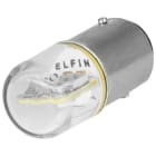 NEW ELFIN SRL - NEW010BA15DLG24 LAMPADINA BA15D LED GIALLA 24VAC DC