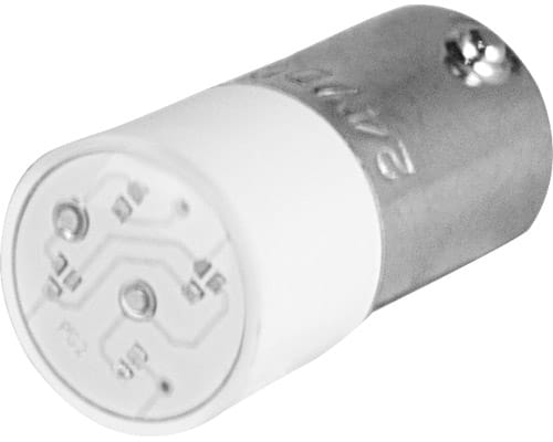 NEW ELFIN SRL - NEW010BA9SLVR24 LAMPADINA LED VERDE ROSSA 24VDC