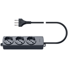 VIMAR SPA - VIW01290.CC Presa multipla 3 universale+cavo nero