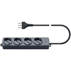 VIMAR SPA - VIW01292.CC Presa multipla 4 universale+cavo nero