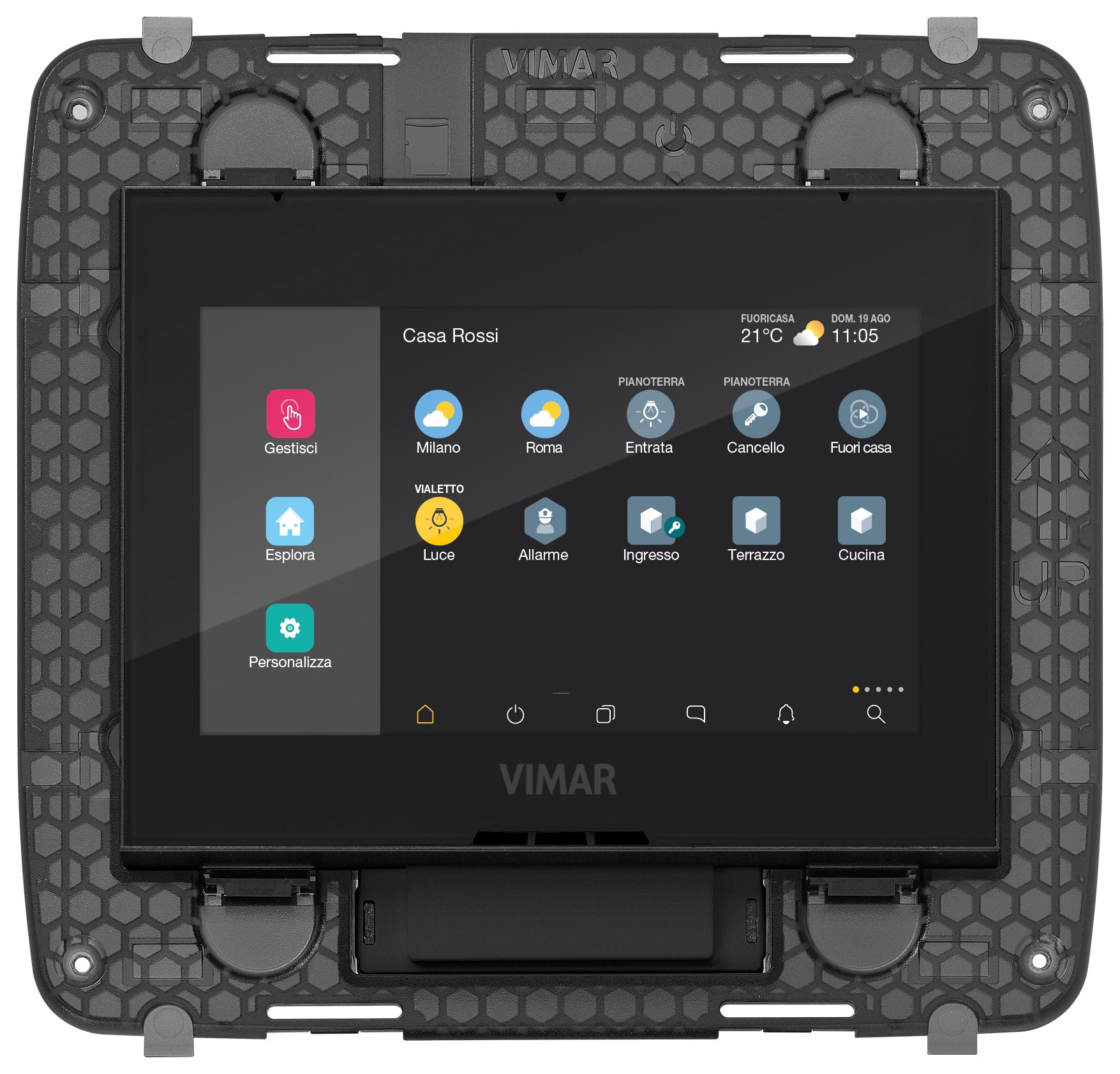 VIMAR SPA - VIW01420 Touch screen domotico IP 4,3 PoE 8M nero