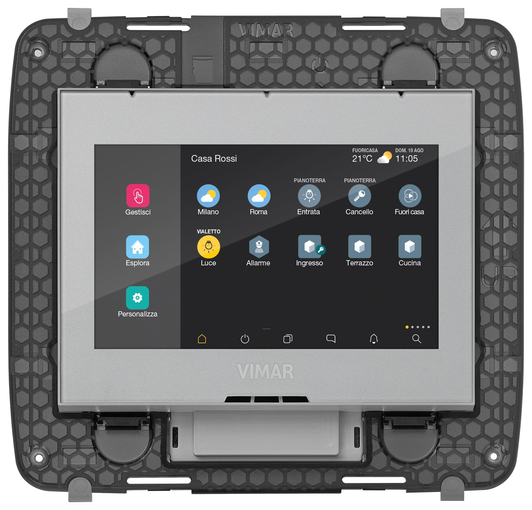 VIMAR SPA - VIW01420.BN Touch screen domotico IP4,3 PoE8M neutro