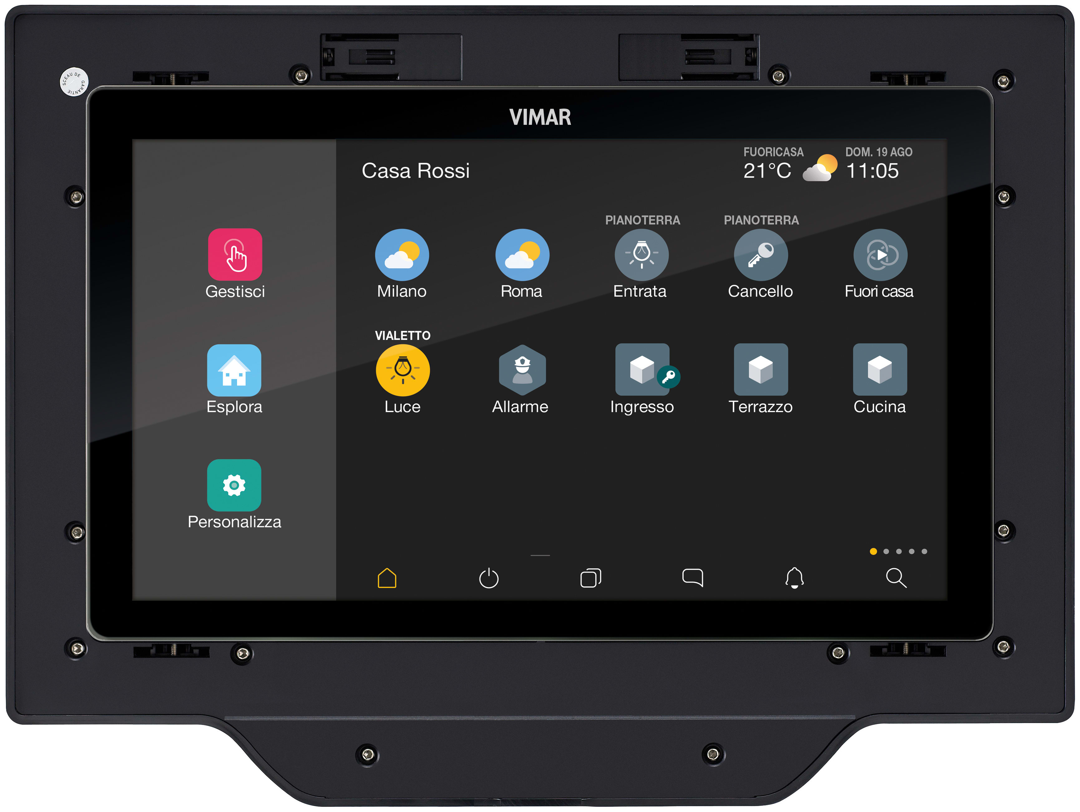 VIMAR SPA - VIW01425 Touch screen domotico IP 10in PoE nero