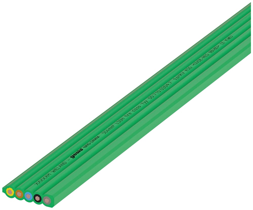 WIELAND ELECTRIC SRL - WIE00.770.0304.7 FLAT CABLE MM HF GRUEN TYP B2
