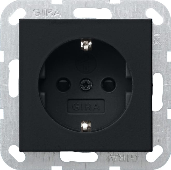GIRA - GIR0183005 SCHUKO SOCK. SH ST SYSTEM 55 BLACK M