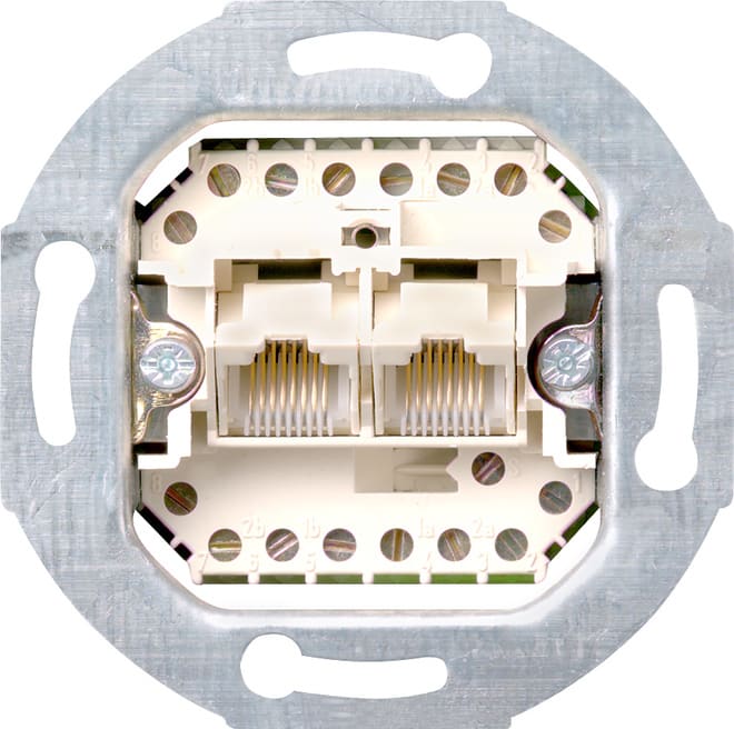 GIRA - GGI019000 UAE/IAE-Anschlussdose 2 x 8-p 8/8 SRK Ei