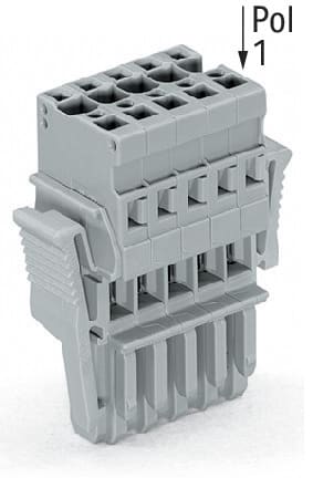 WAGO ITALIA SRL - WAG769-115/021-000 SPINA F 4MMQ 5MM 15P LEVE LATERALE GRIGI