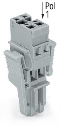 WAGO ITALIA SRL - WAG769-102/021-000 SPINA F 4MMQ 5MM 2P LEVE LATERALE GRIGIO