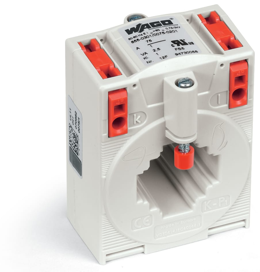 WAGO ITALIA SRL - WAG855-305/150-501 TRASFORMATORE INNESTO 150A 5A 5VA CL 1