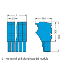 WAGO ITALIA SRL - WAG2202-1301 MORSETTO PASSANTE PER 3 CONDUTTORI CON P