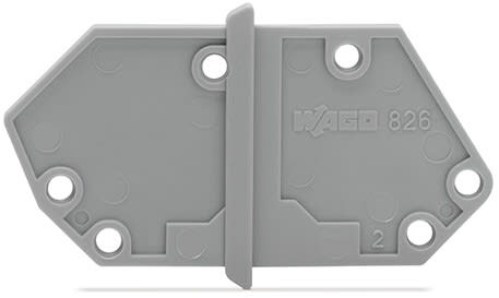 WAGO ITALIA SRL - WAG826-158 PIASTRA TERMINALE CON FISSAGGIO A SCATTO
