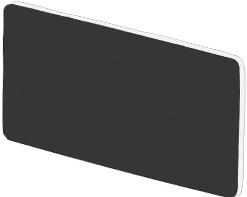 NEW ELFIN SRL - NEW02000TN TARGHETTA 13X27 NEUTRA NERA