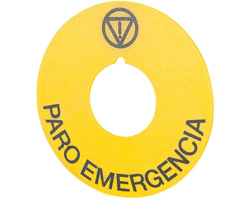 NEW ELFIN SRL - NEW020D37 TARGH.GIALLA D60 PARO EMERGENCIA