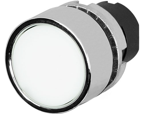 NEW ELFIN SRL - NEW020PTAILBW PULSANTE T.INTERO LUM.BIANCO MET.