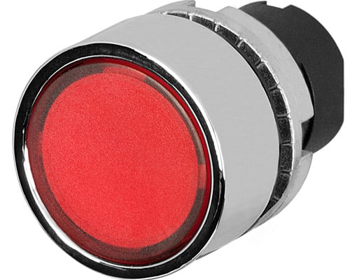 NEW ELFIN SRL - NEW020PTAILRW PULSANTE T.INTERO LUM.ROSSO MET.