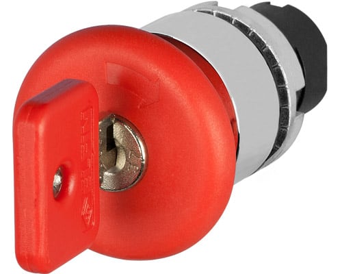 NEW ELFIN SRL - NEW020PTHCRW PULSANTE T.FUNGO CHIAVE ROSSO MET.