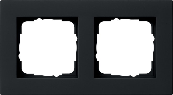 GIRA - GIR0212095 Abdeckrahmen 2f flach Gira E2 Schwarz m