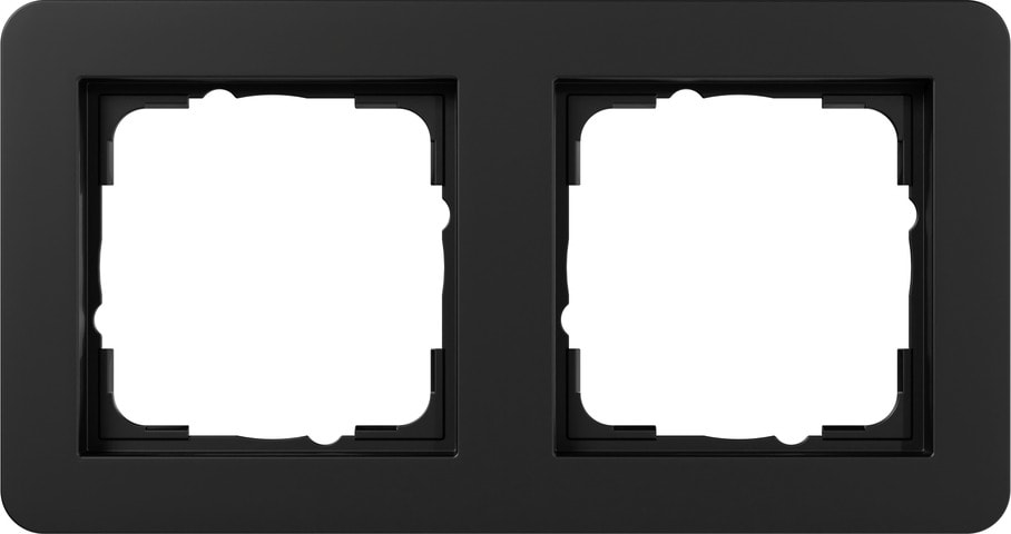 GIRA - GIR0212153 PLACCA 2-M GIRA E1 NERO O