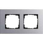 GIRA - GGI021217 PLACCA 2-M GIRA ESPRIT ALLUMINIO