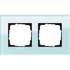 GIRA - GIR021218 PLACCA 2-M GIRA ESPRIT VETRO MENTA