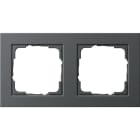 GIRA - GIR021223 PLACCA 2-M GIRA E2 ANTRACITE