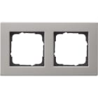 GIRA - GGI0212335 Abdeckrahmen 2f flach Gira E2 Edelstahl