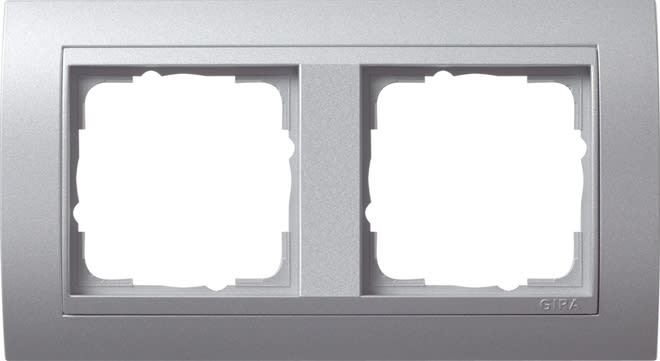 GIRA - GIR021236 Abdeckrahmen 2f Zwischenr. F Alu Gira Ev