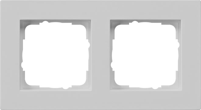 GIRA - GIR0212375 Abdeckrahmen 2f flach Gira E2 Grau m