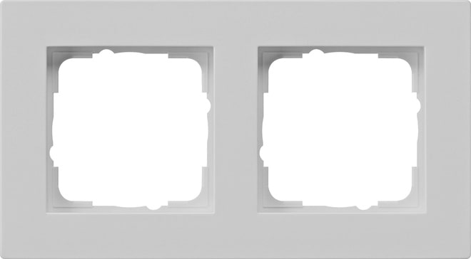 GIRA - GIR0212375 Abdeckrahmen 2f flach Gira E2 Grau m