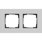 GIRA - GIR0212405 PLACCA 2-M GIRA ESPRIT ALLUM.GRIGIO O(VE