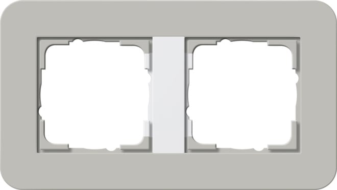 GIRA - GIR0212412 MASCH. COPERTURA 2-M GIRA E3 GRIGIO/BNC