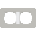 GIRA - GGI0212412 Abdeckrahmen 2f Gira E3 Grau/Reinweiss