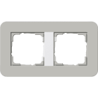 GIRA - GGI0212412 PLACCA 2-M GIRA E3 GRIGIO/BNC PURO